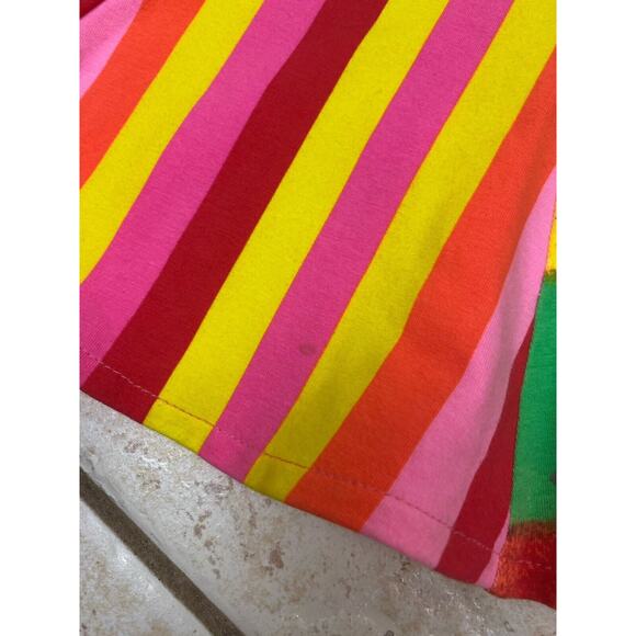 Keiko VTG Pink One Piece Swimsuit Skirt Set Abstract Colorful Vibrant Sz L - Picture 8 of 16